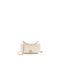CHANEL FLAP PHONE HOLDER WITH CHAIN SHINY LAMBSKIN WHITE GHW (MICROCHIP)