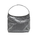 GOYARD BOHEME HOBO PM BAG GOYARDINE CANVAS/CALFSKIN GRIS SHW