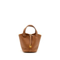 HERMES PICOTIN 18 LOCK BAG CLEMENCE CALFSKIN GOLD GHW