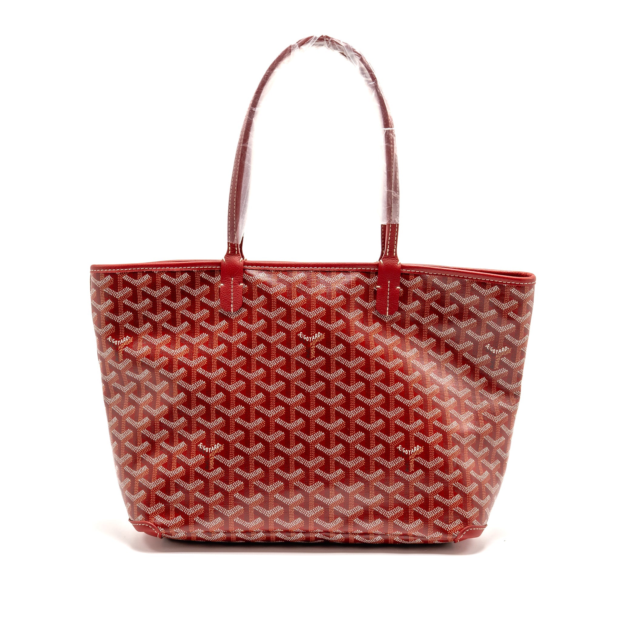 GOYARD ARTOIS PM TOTE BAG GOYARDINE CANVAS/LEATHER ROUGE SHW