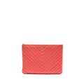 CHANEL CHEVRON CLUTCH LAMBSKIN PINK GHW