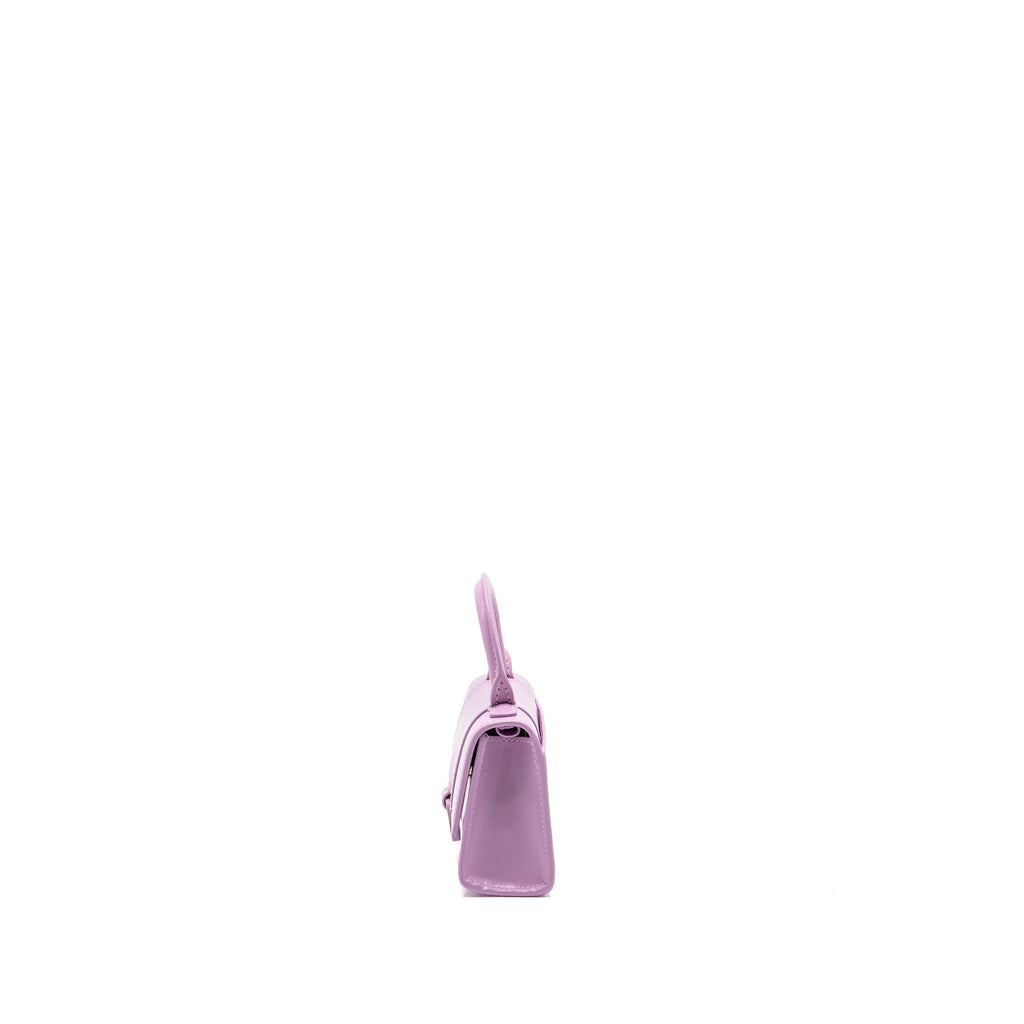 BALENCIAGA MINI HOURGLASS BAG CALFSKIN LIGHT PURPLE SHW