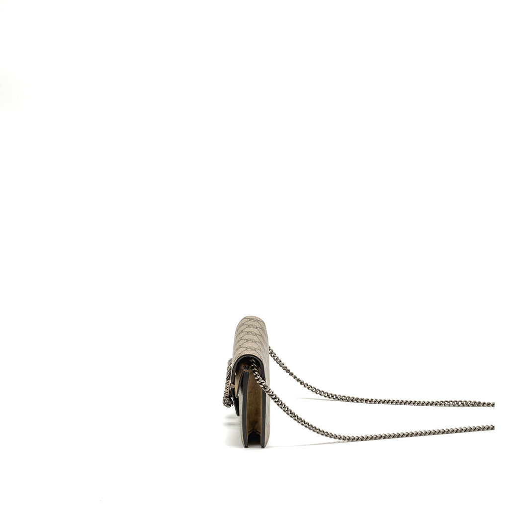 GUCCI SUPER MINI DIONYSUS CANVAS / SUEDE LEATHER BEIGE SHW