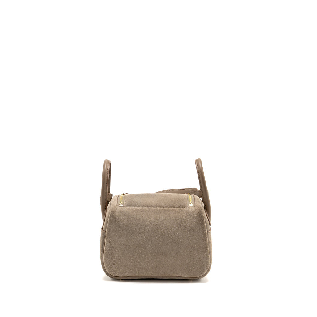 HERMES MINI LINDY GRIZZLY/SWIFT GRIS CAILLOU/ETOUPE GHW