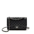 CHANEL JUMBO CLASSIC DOUBLE FLAP BAG CAVIAR BLACK SHW