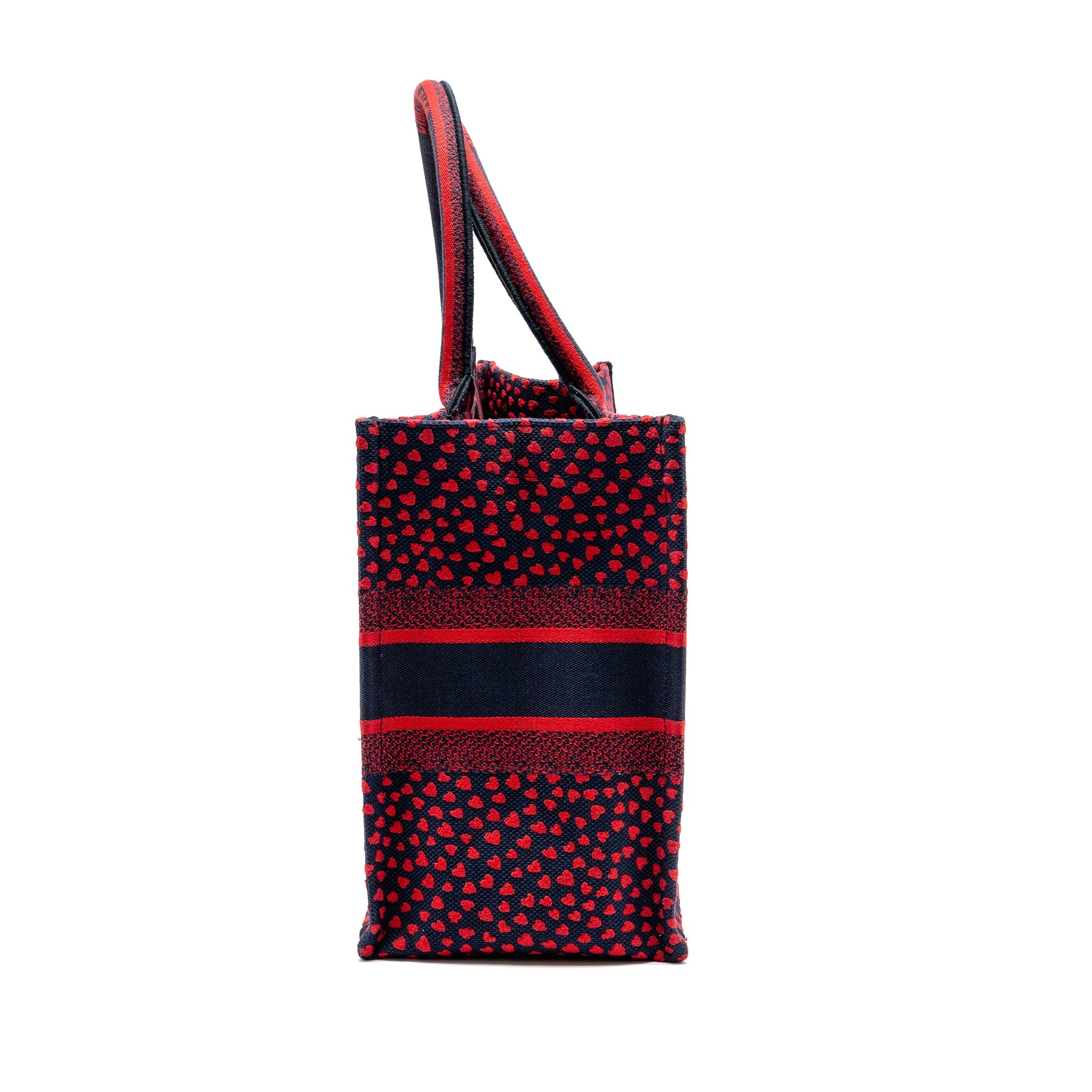 DIOR MEDIUM DIOR BOOK TOTE I LOVE PARIS CANVAS RED / NAVY