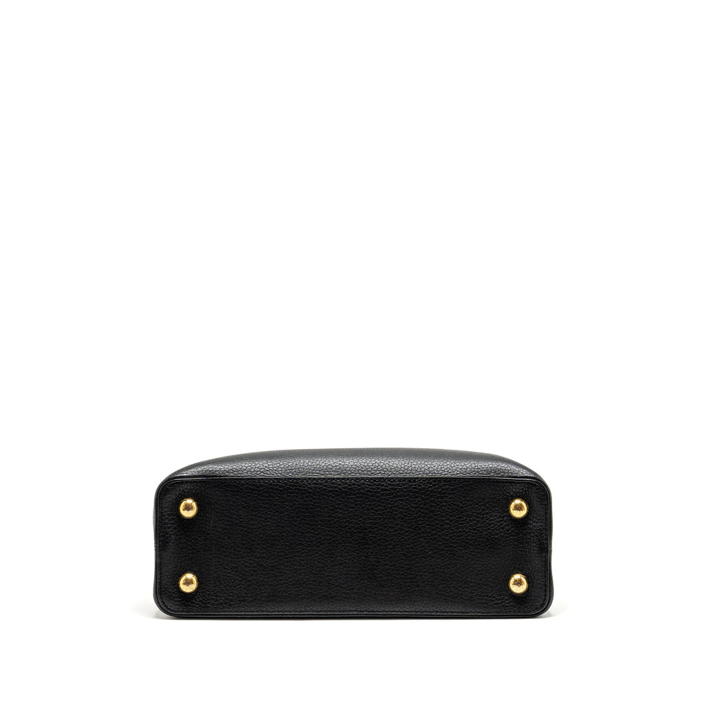 LOUIS VUITTON CAPUCINES MM CALFSKIN BLACK GHW