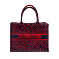 DIOR MEDIUM DIOR BOOK TOTE I LOVE PARIS CANVAS RED / NAVY