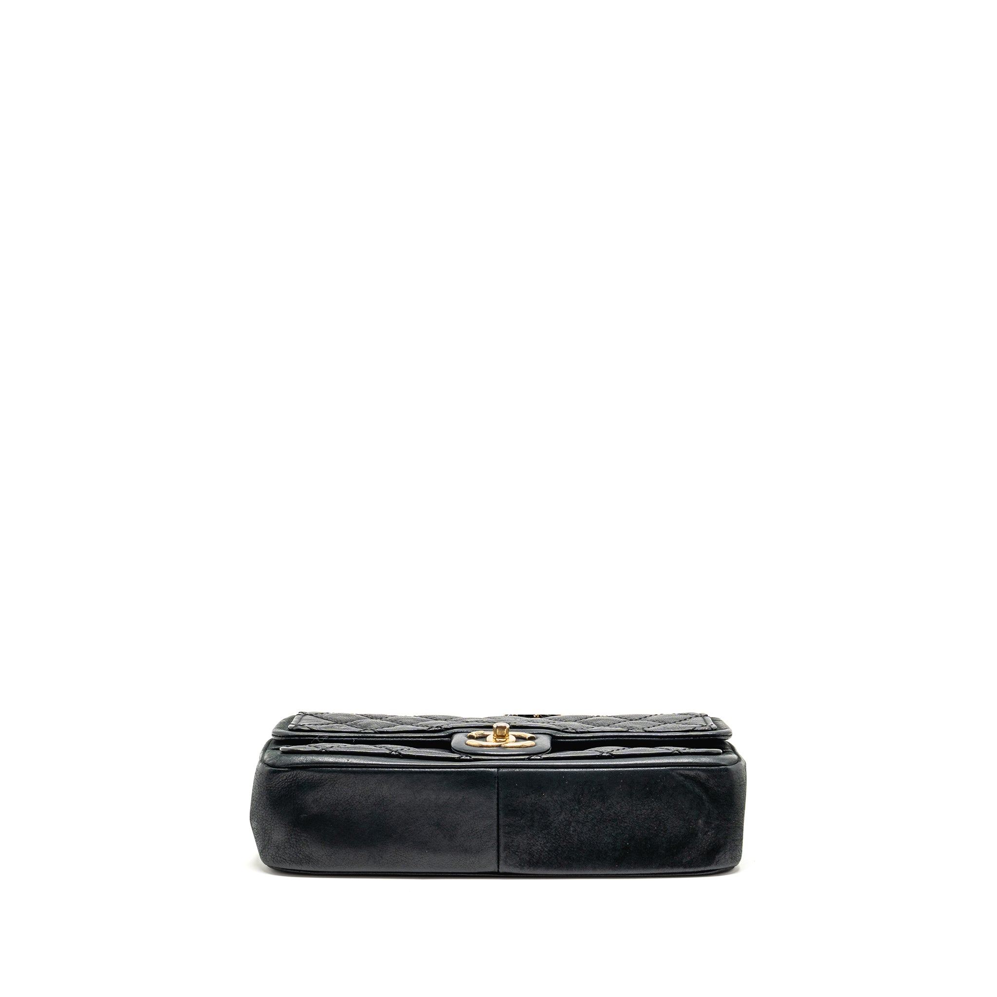 CHANEL QUILTED FLAP BAG CALFSKIN DARK BLUE GHW