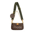 LOUIS VUITTON MULTI POCHETTE ACCESSORIES MONOGRAM CANVAS KHAKI STRAP GHW