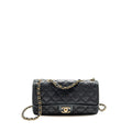 CHANEL QUILTED FLAP BAG CALFSKIN DARK BLUE GHW