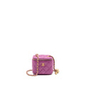 CHANEL PEARL CRUSH MINI VANITY WITH CHAIN LAMBSKIN PURPLE GHW
