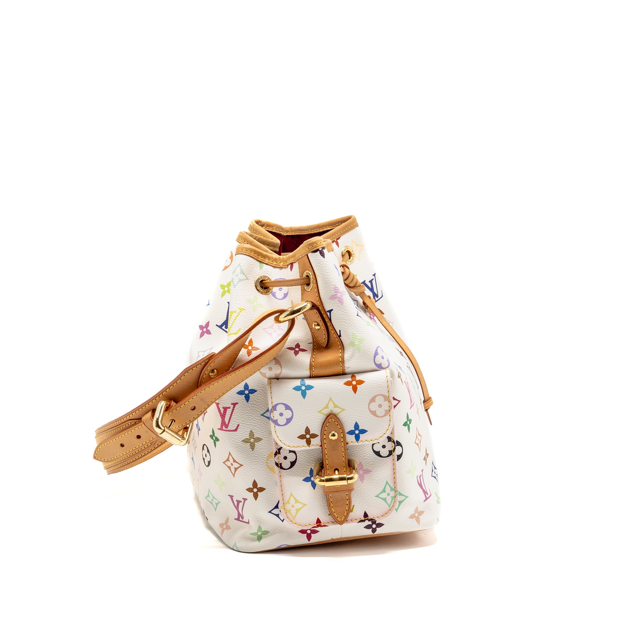 LOUIS VUITTON PETIT NOE MONOGRAM CANVAS WHITE / MULTICOLOUR GHW