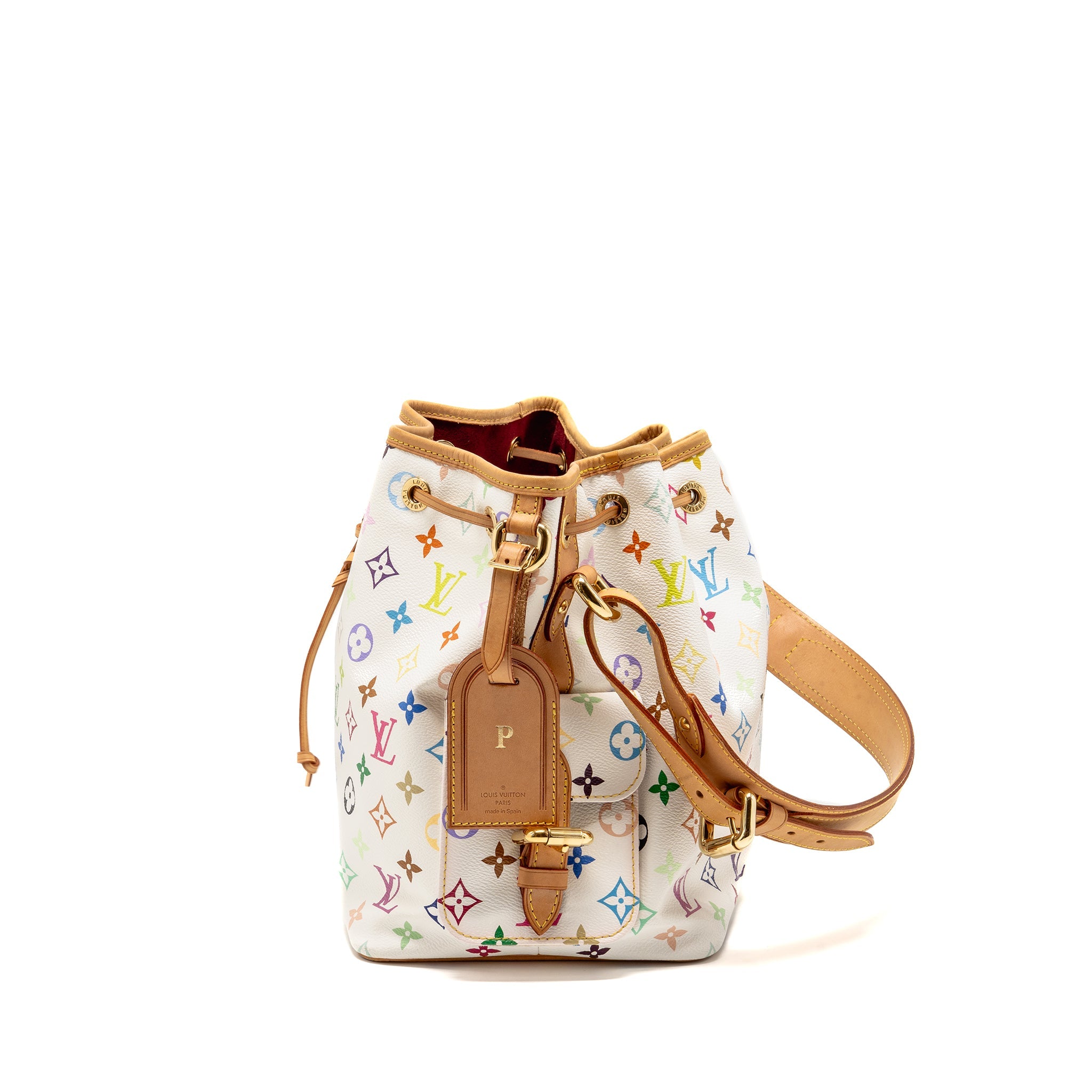 LOUIS VUITTON PETIT NOE MONOGRAM CANVAS WHITE / MULTICOLOUR GHW