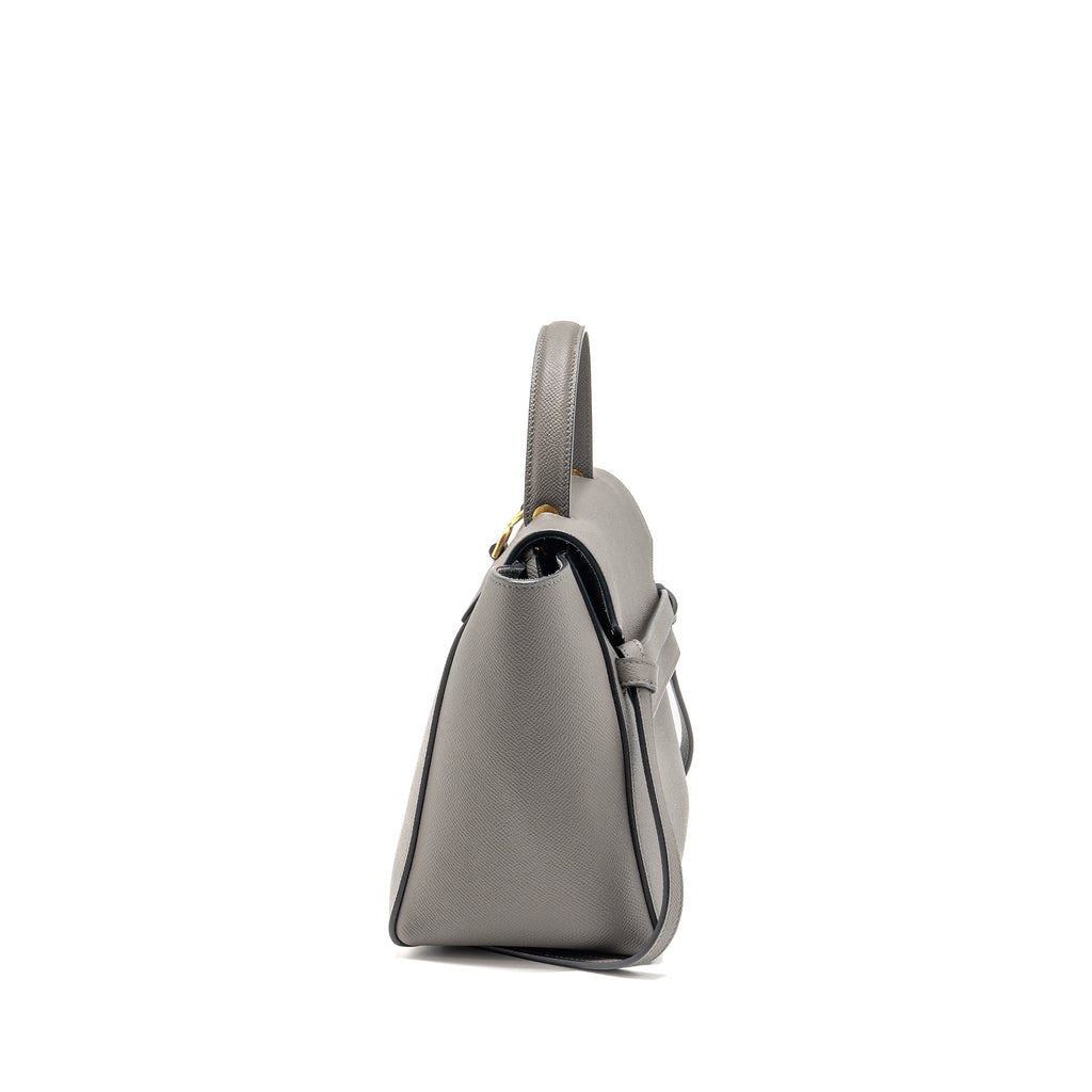CELINE MICRO BELT BAG CALFSKIN DARK GREY GHW