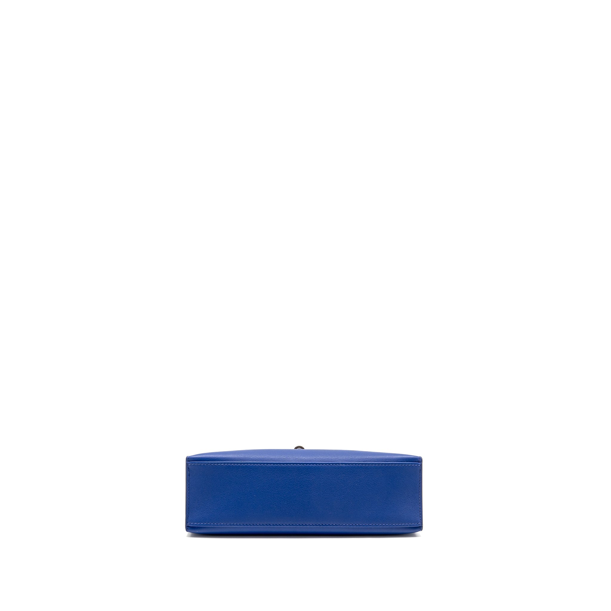 HERMES KELLY POCHETTE SWIFT BLUE ELECTRIC SHW