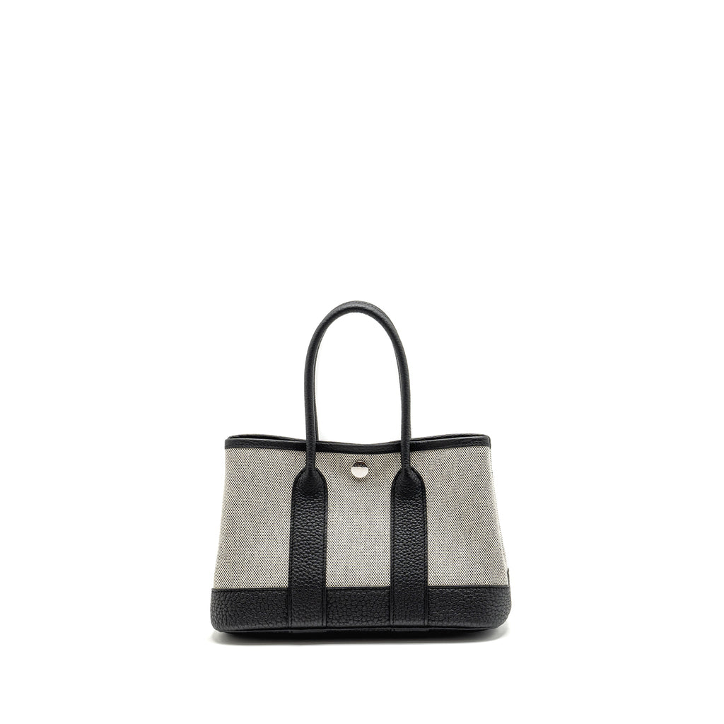 HERMES NEO GARDEN 23 NEGONDA / CANVAS / ECRU / BLACK SHW