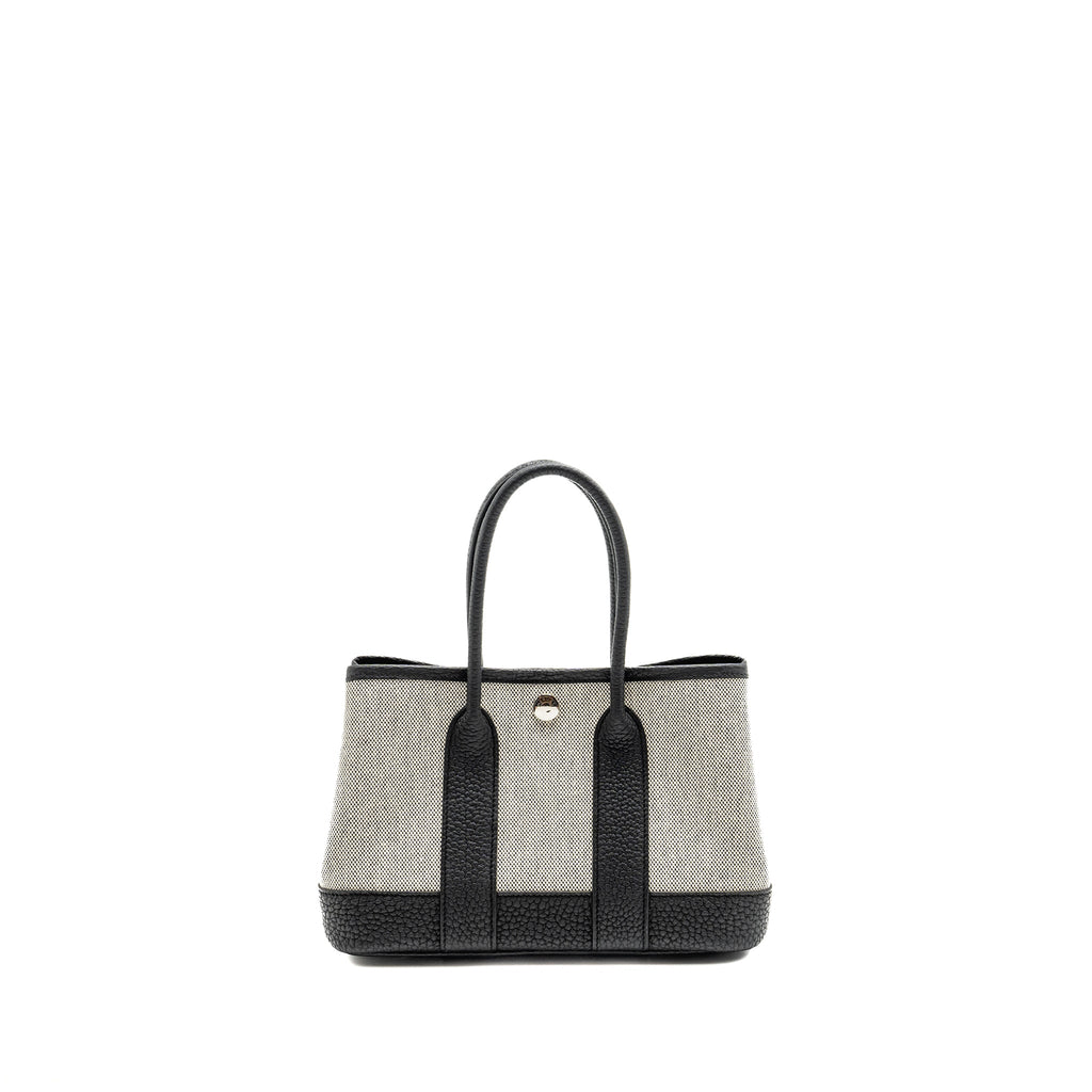 HERMES NEO GARDEN 23 NEGONDA / CANVAS / ECRU / BLACK SHW