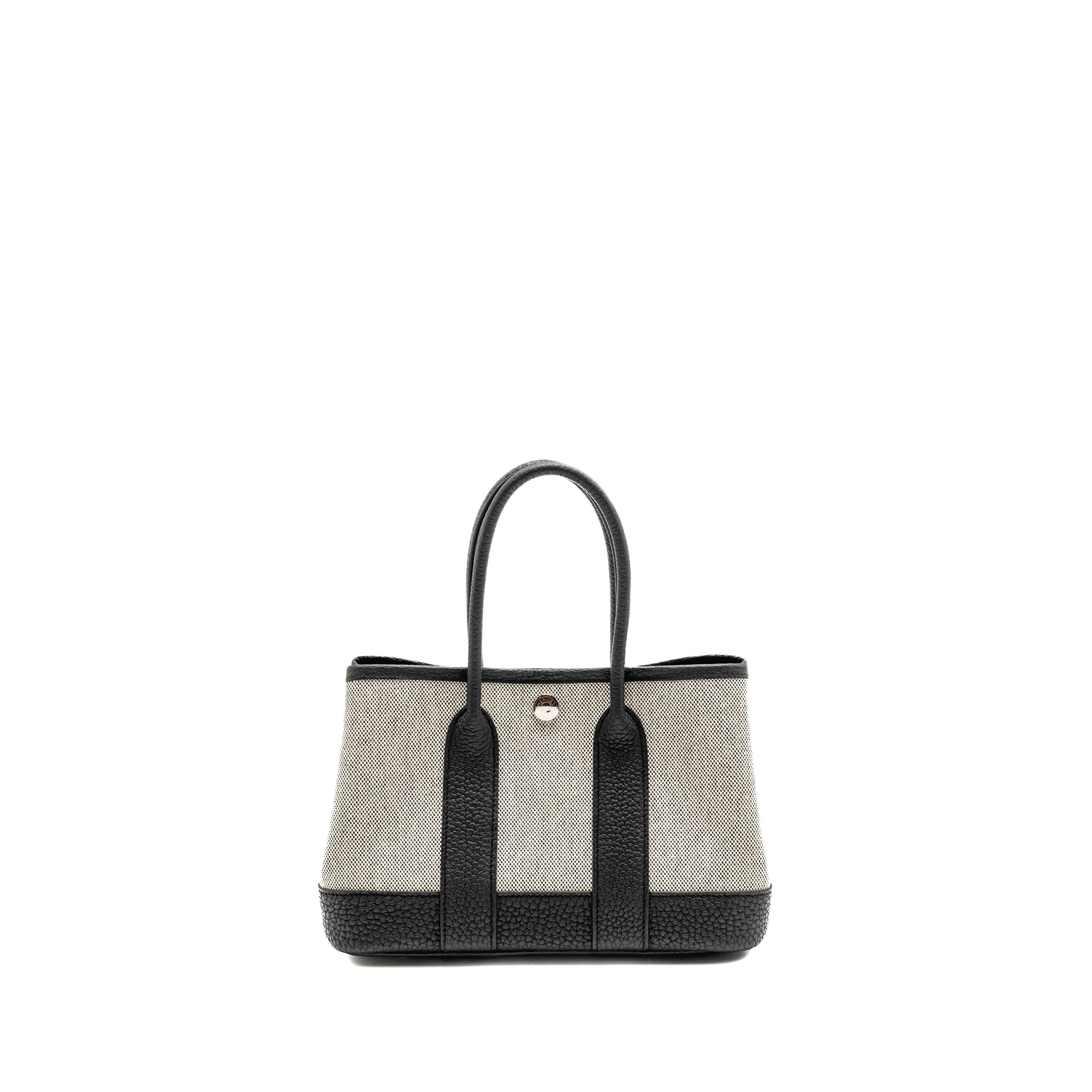 HERMES NEO GARDEN 23 NEGONDA / CANVAS / ECRU / BLACK SHW