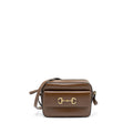 GUCCI HORSEBIT SHOULDER BAG CALFSKIN BROWN GHW