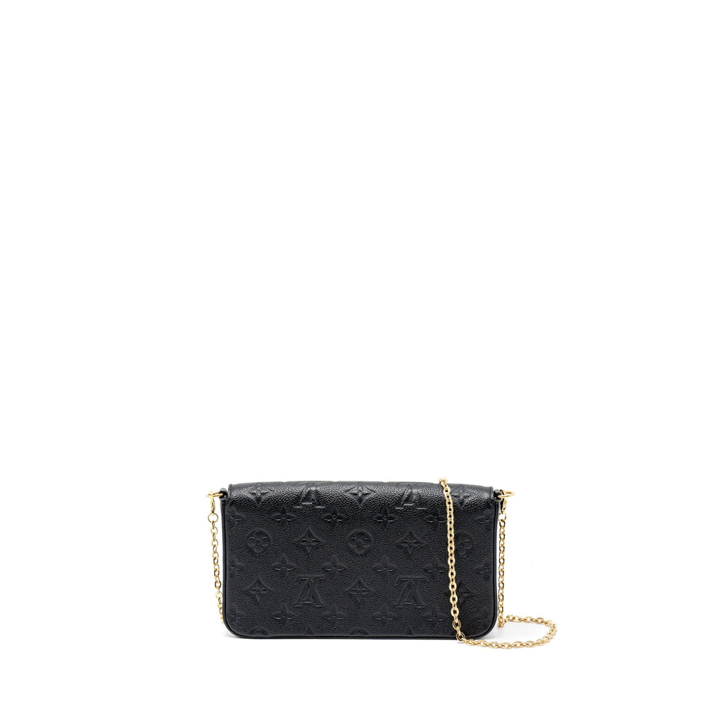 LOUIS VUITTON FELICIE POCHETTE MONOGRAM EMPREINTE BLACK GHW