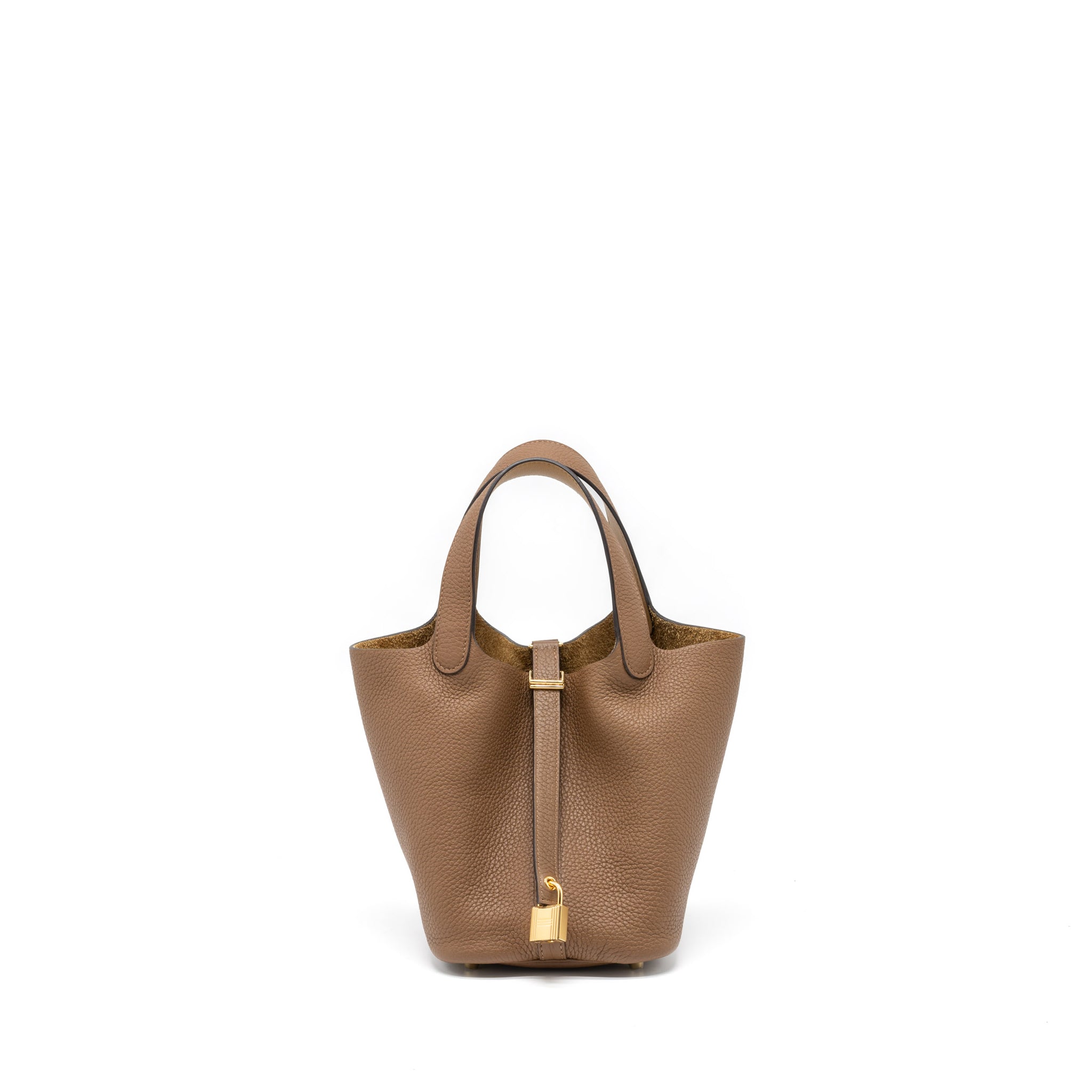HERMES PICOTIN 18 LOCK BAG CLEMENCE/SWIFT ALEZAN/BISCUIT GHW