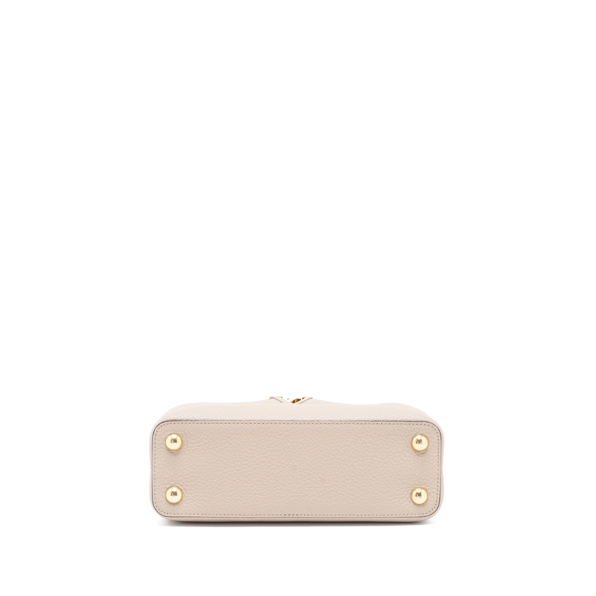 LOUIS VUITTON CAPUCINES BB TAURILLON GALET GHW