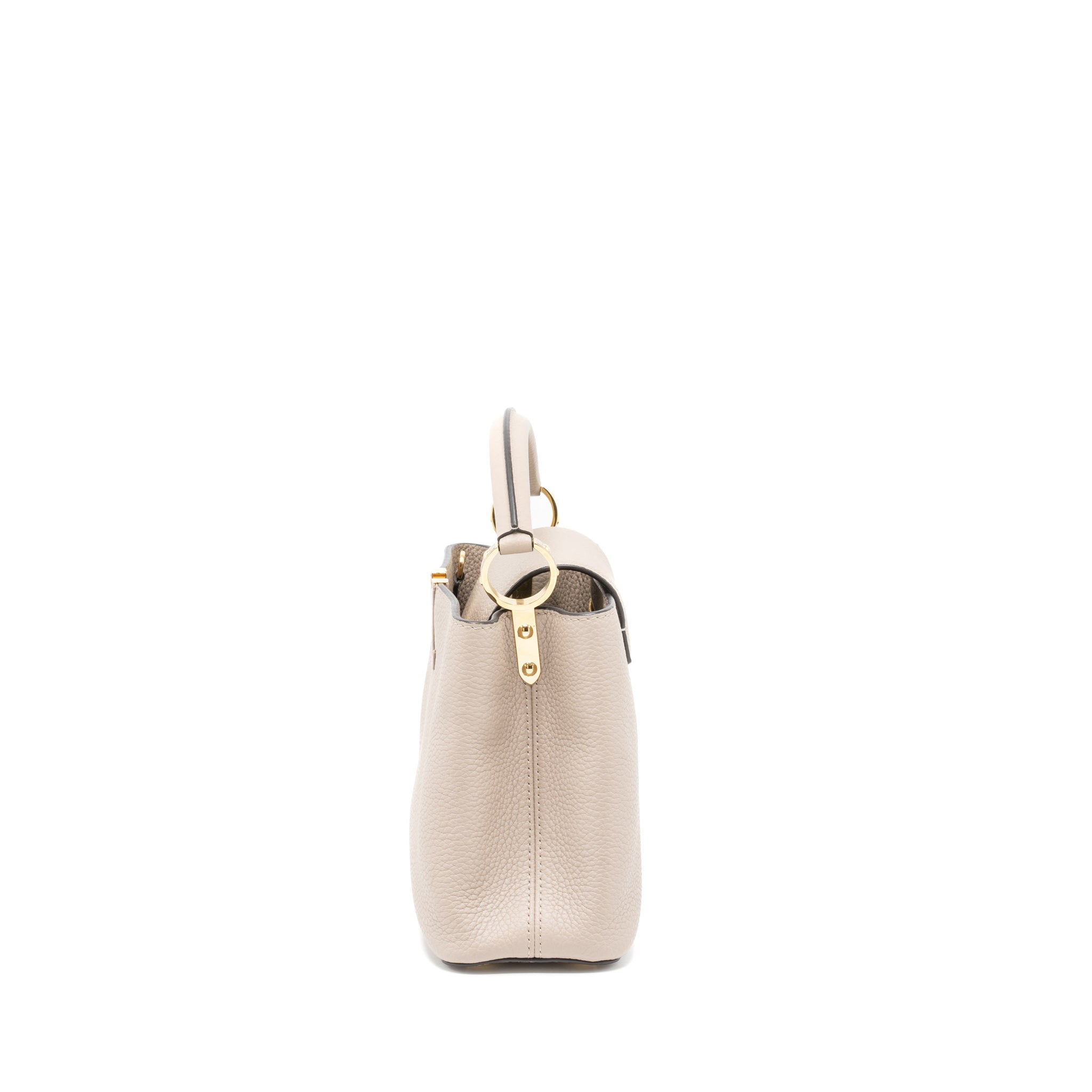 LOUIS VUITTON CAPUCINES BB TAURILLON GALET GHW