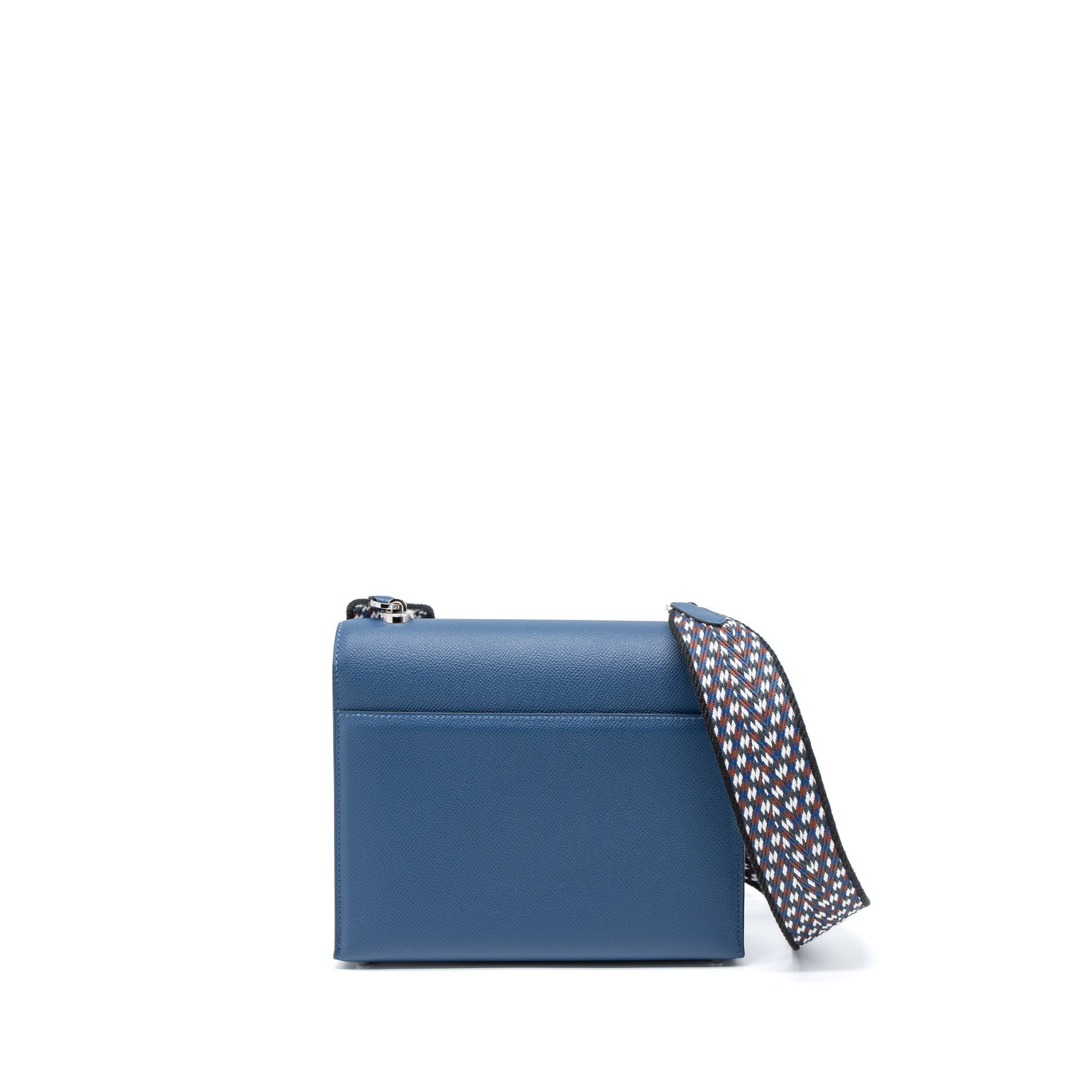 HERMES SAC VERROU 21 EPSOM/SANGLE DEEP BLUE MULTICOLOUR STRAP SHW
