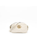 GUCCI GG MARMONT CAMERA SHOULDER BAG CALFSKIN WHITE GHW