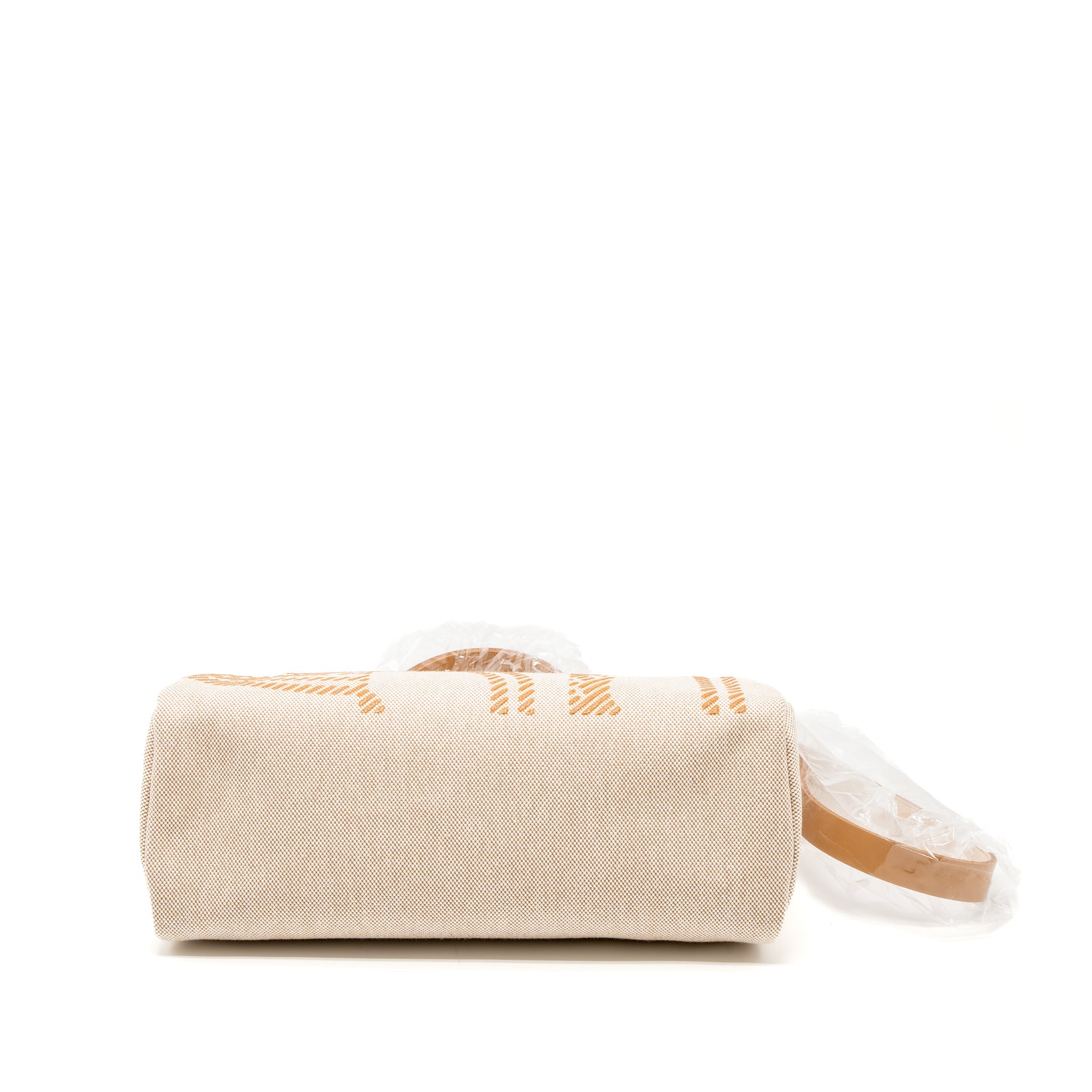HERMES HERBAG ZIP 31 TOILE EN RELIEF CANVAS/LEATHER BRIDES SABLE/ECRU BEIGE/NAT SABLE SHW