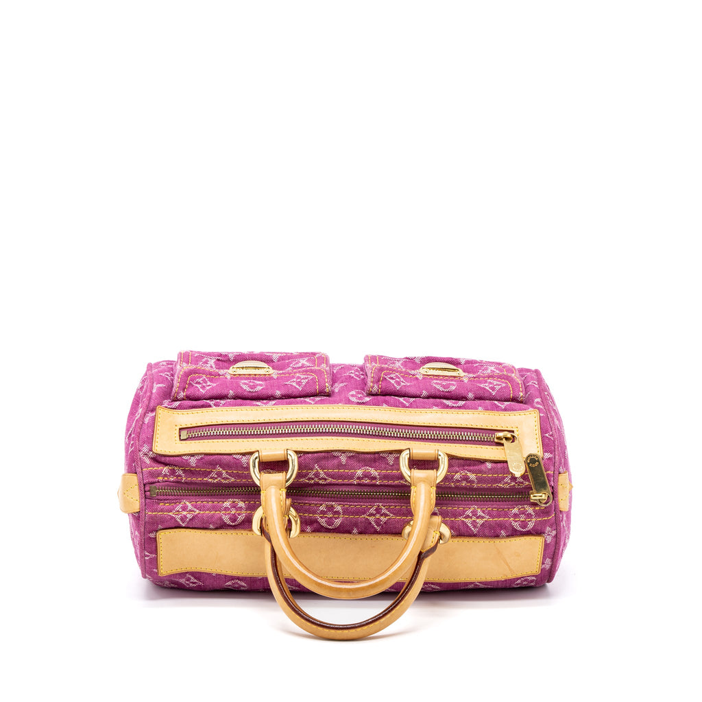 LOUIS VUITTON VINTAGE NEO SPEEDY MONOGRAM DENIM PINK GHW