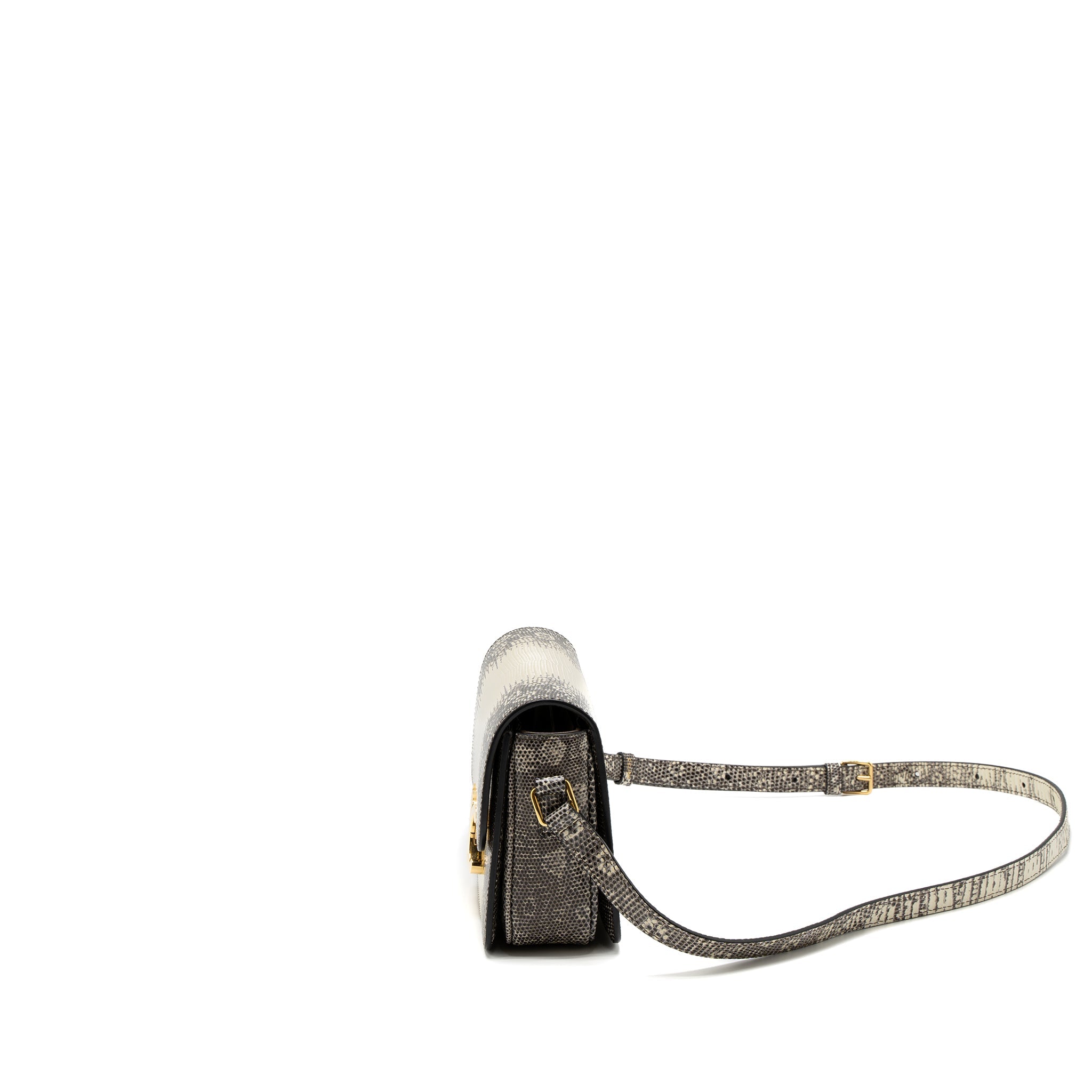 CELINE TEEN TRIOMPHE BAG LIZARD NATURAL COLOUR GHW