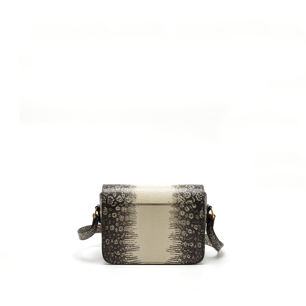 CELINE TEEN TRIOMPHE BAG LIZARD NATURAL COLOUR GHW