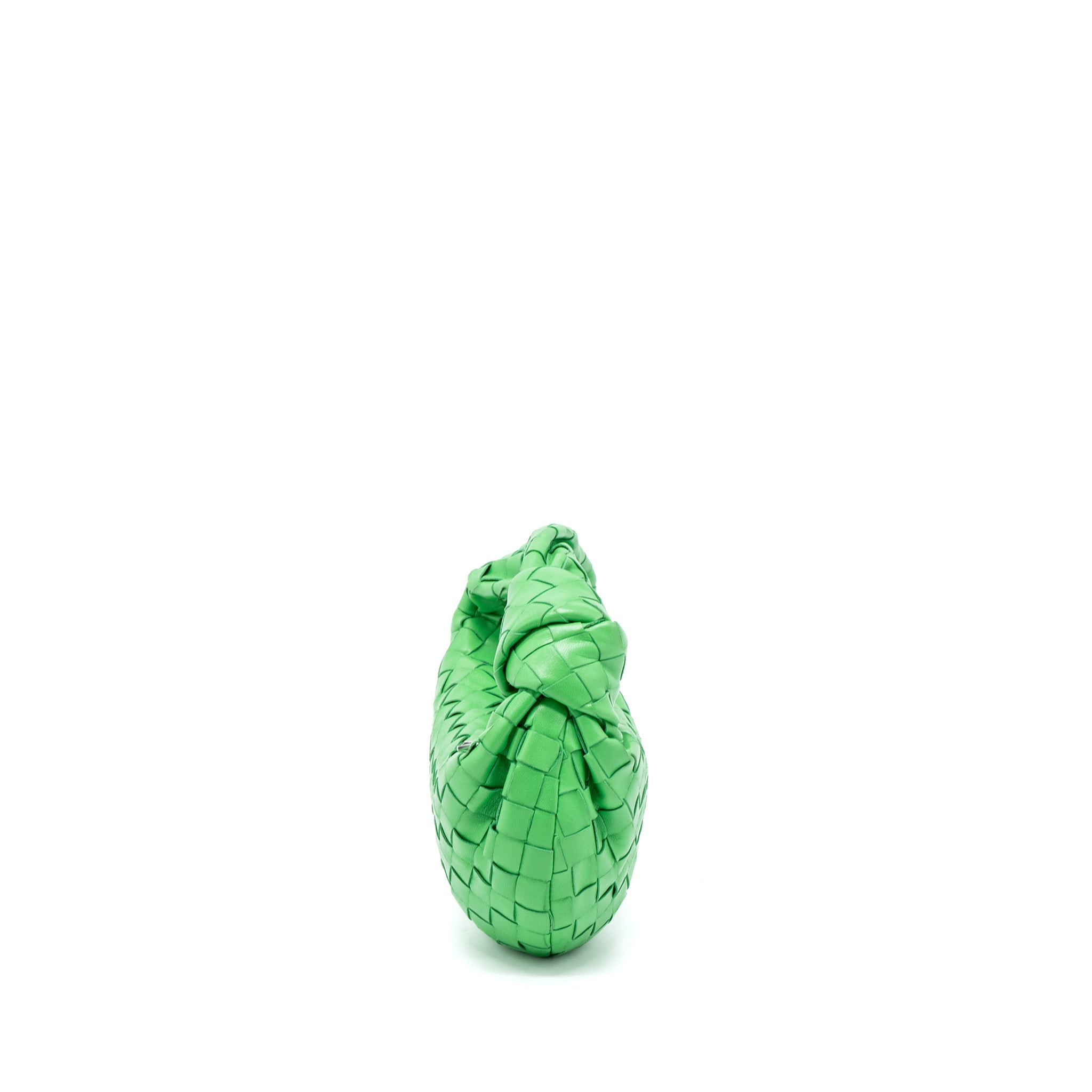 BOTTEGA VENETA MINI JODIE LAMBSKIN GREEN SHW