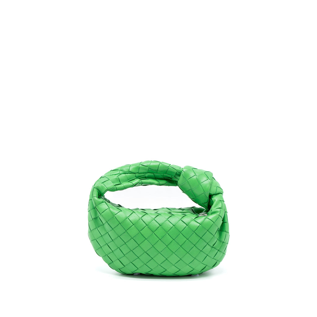 BOTTEGA VENETA MINI JODIE LAMBSKIN GREEN SHW