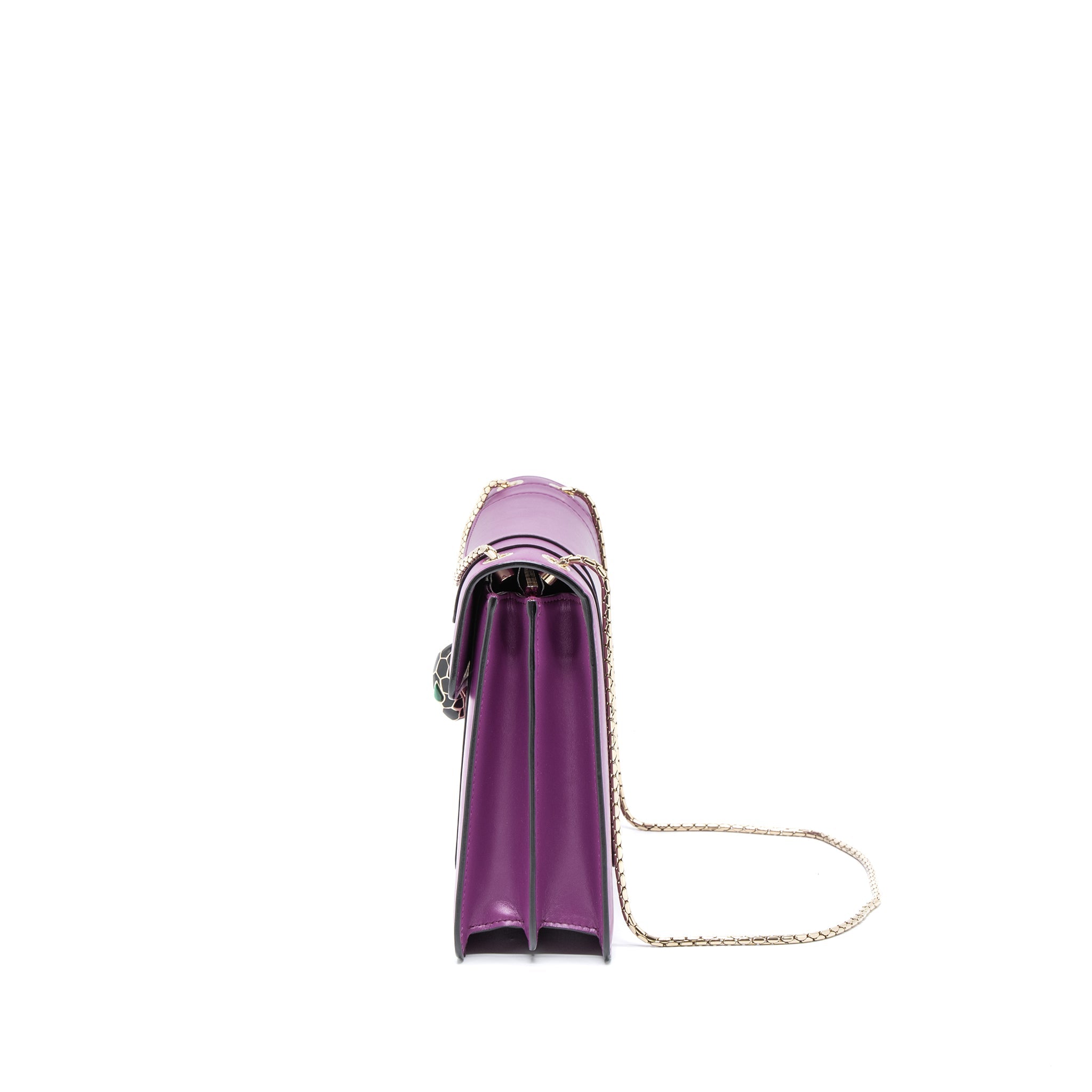 BVLGARI SERPENTI FOREVER SHOULDER BAG CALFSKIN PURPLE LGHW