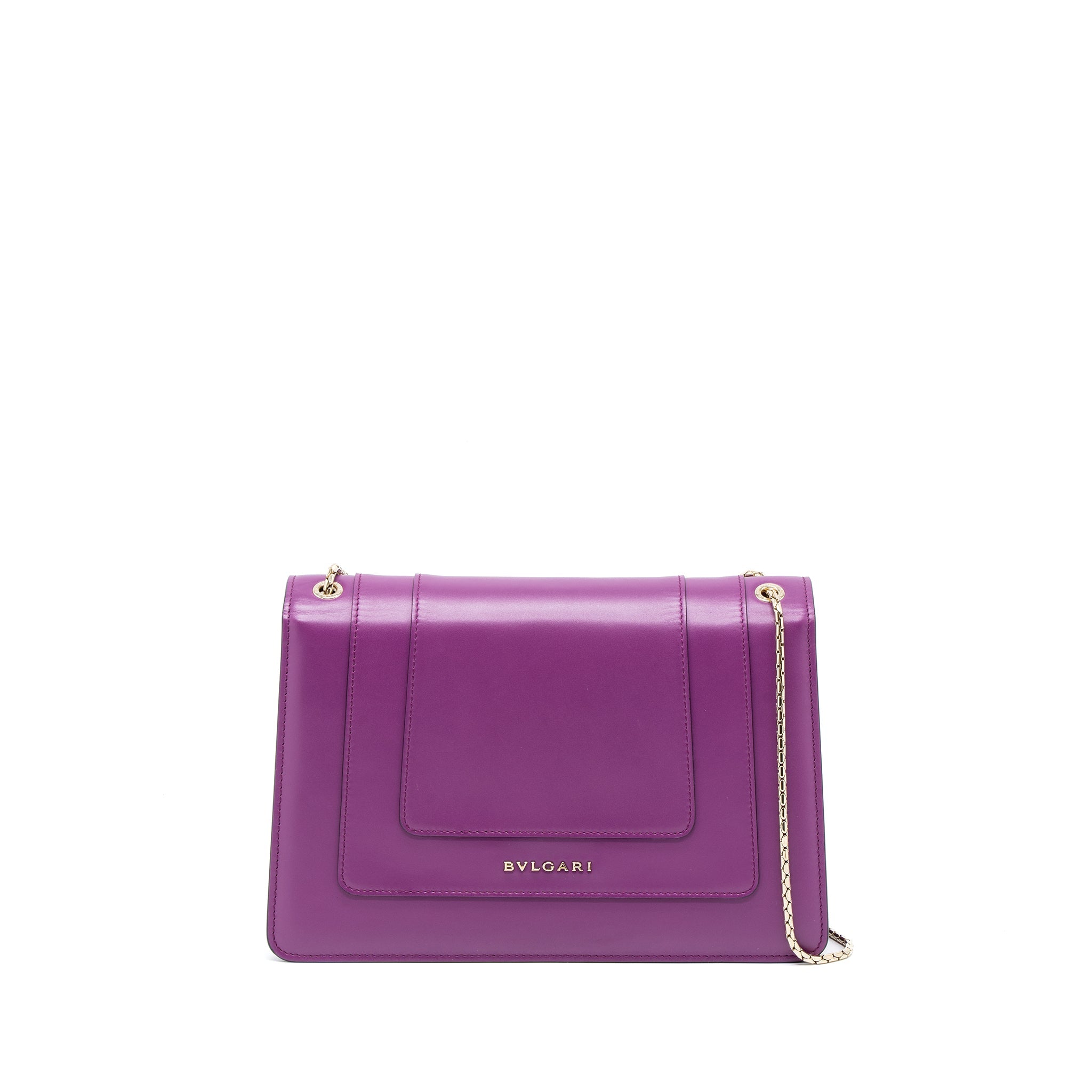 BVLGARI SERPENTI FOREVER SHOULDER BAG CALFSKIN PURPLE LGHW
