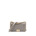 CHANEL MEDIUM BOY BAG CAVIAR LIGHT GREY LGHW