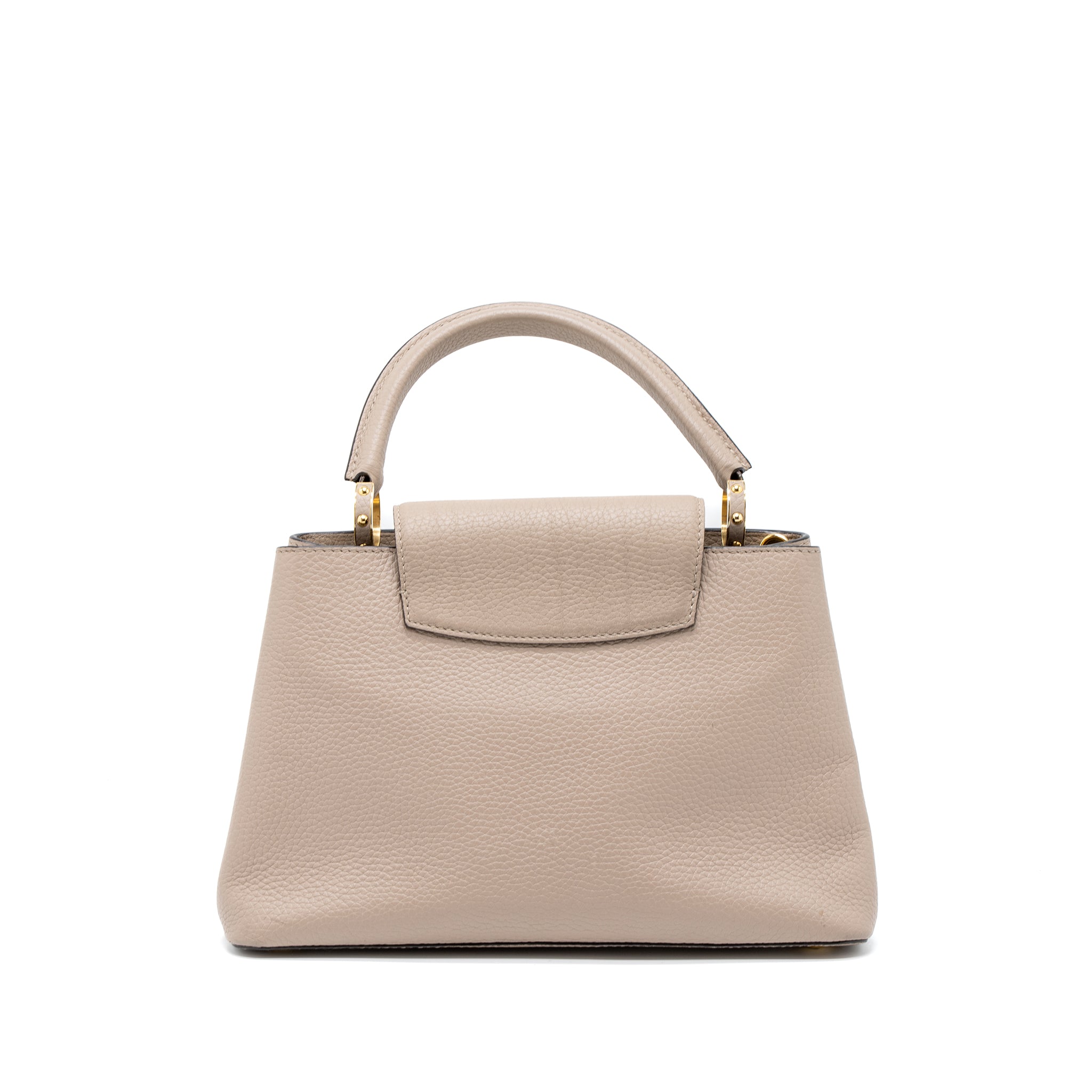 LOUIS VUITTON CAPUCINES MM TAURILLON LIGHT GREY GHW