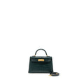 HERMES MINI KELLY II ALLIGATOR MISSISSIPPIENSIS MATTE 6O VERT CYPRES GHW