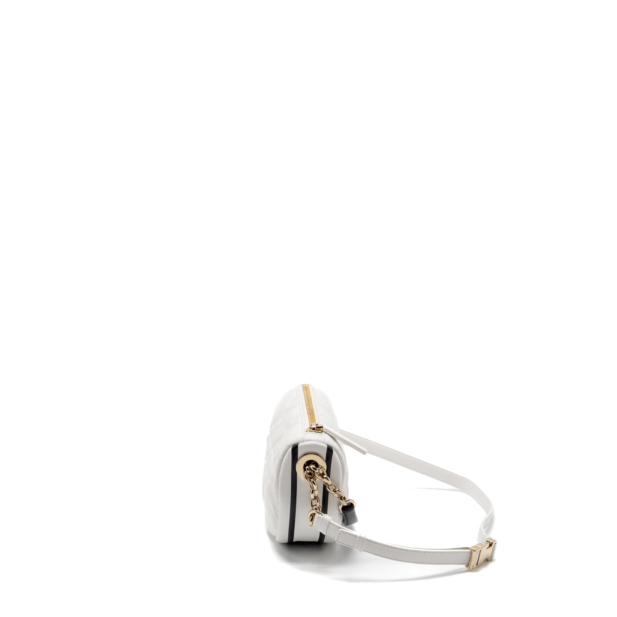 DIOR MEDIUM DIOR VIBE HOBO BAG LAMBSKIN WHITE SHW