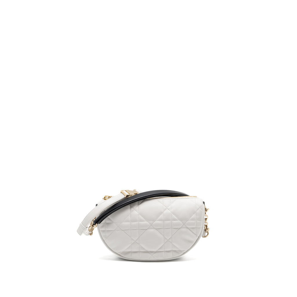 DIOR MEDIUM DIOR VIBE HOBO BAG LAMBSKIN WHITE SHW