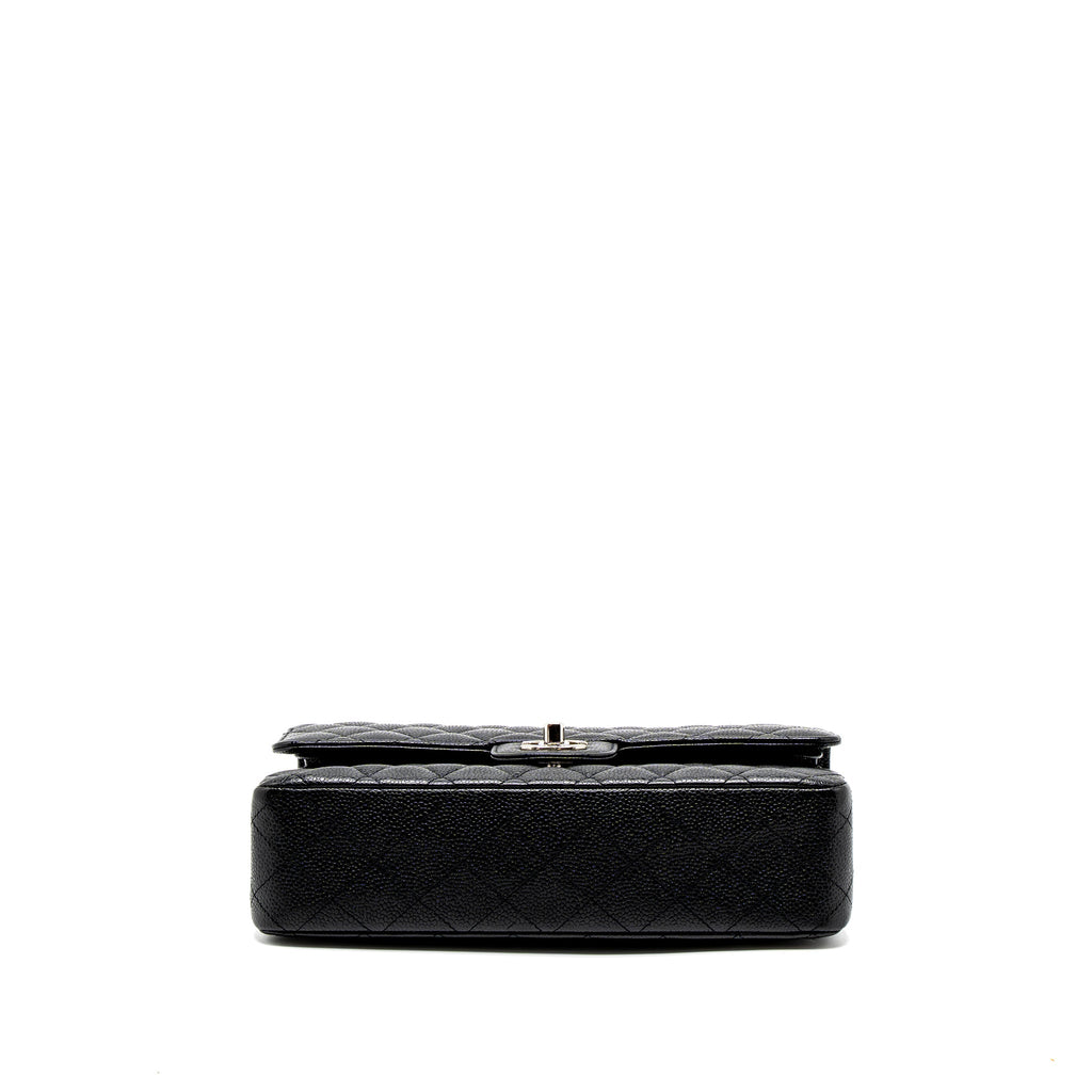 CHANEL MEDIUM CLASSIC DOUBLE FLAP BAG CAVIAR BLACK SHW