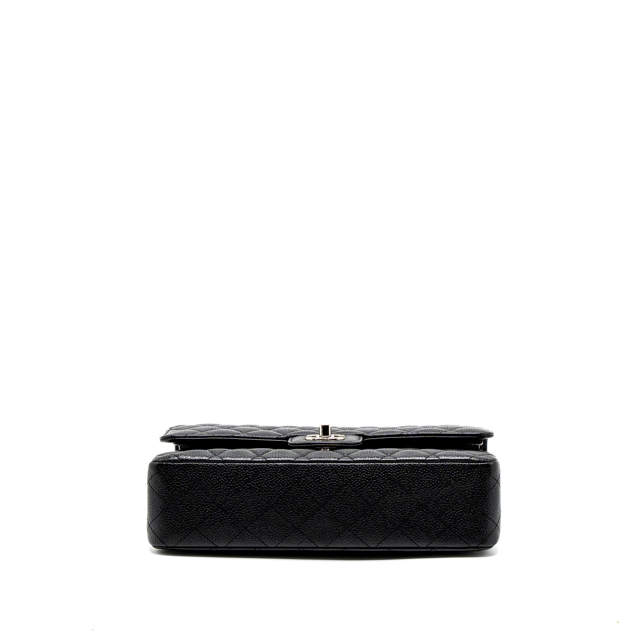 CHANEL MEDIUM CLASSIC DOUBLE FLAP BAG CAVIAR BLACK SHW