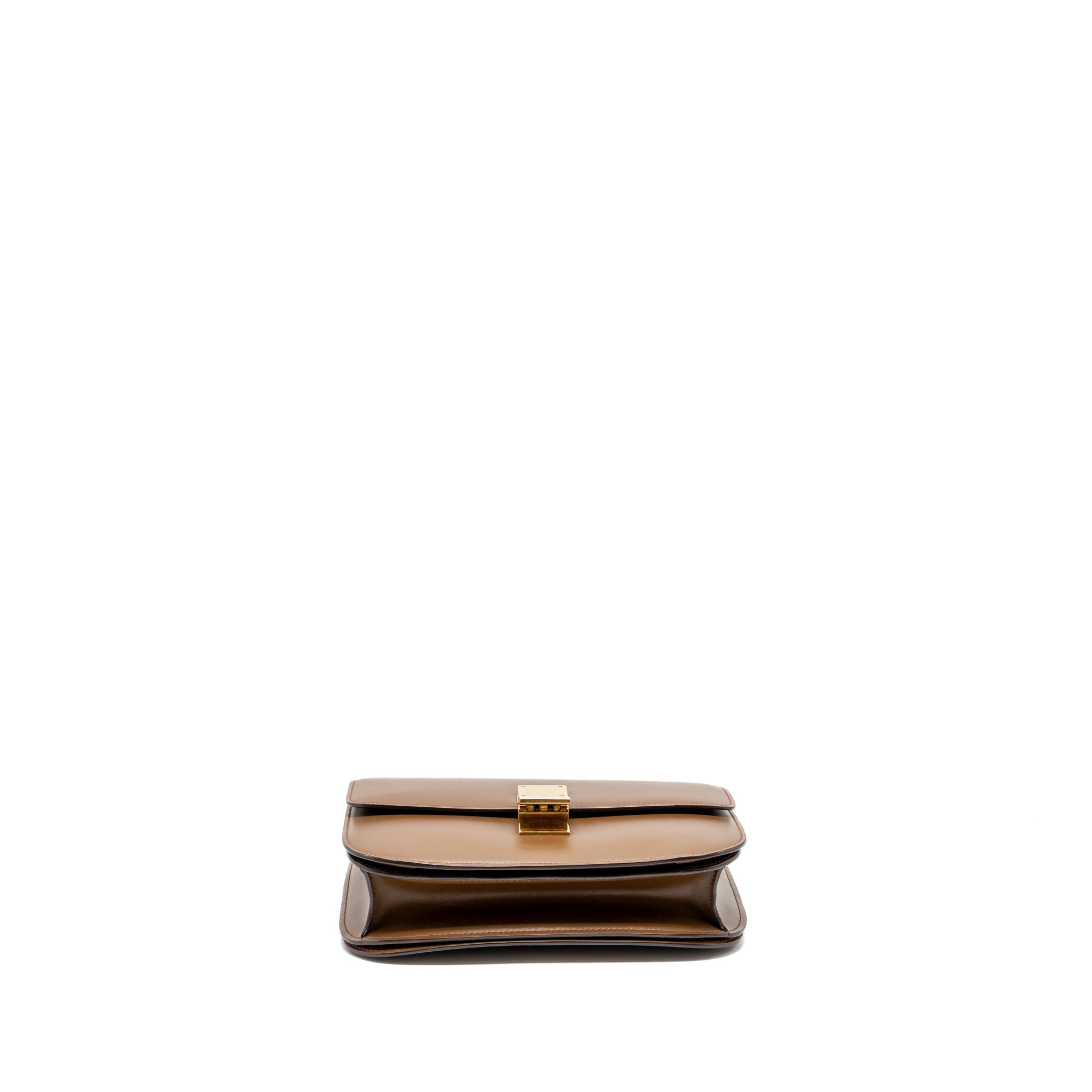 CELINE MEDIUM CLASSIC BOX BAG CALFSKIN BROWN GHW