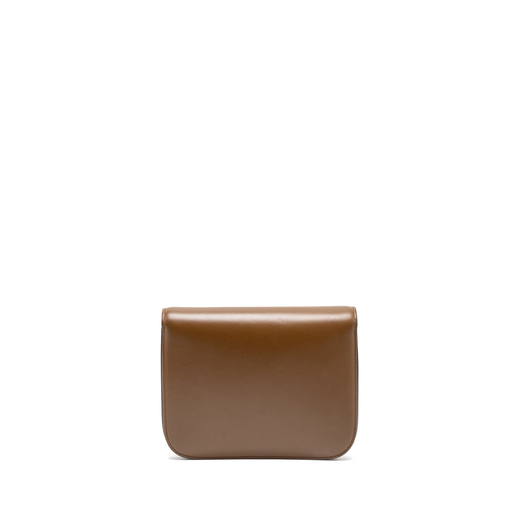CELINE MEDIUM CLASSIC BOX BAG CALFSKIN BROWN GHW