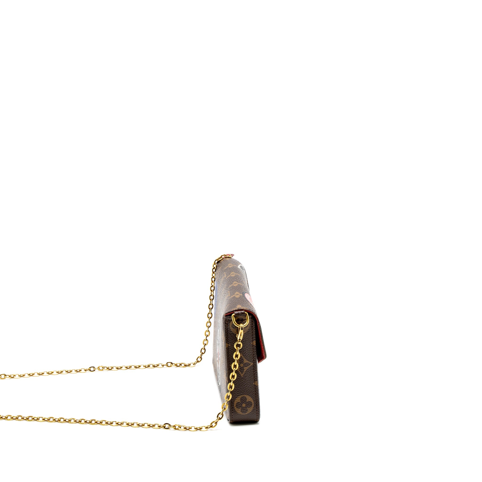 LOUIS VUITTON FÉLICIE POCHETTE LIMITED EDITION MONOGRAM CANVAS GHW