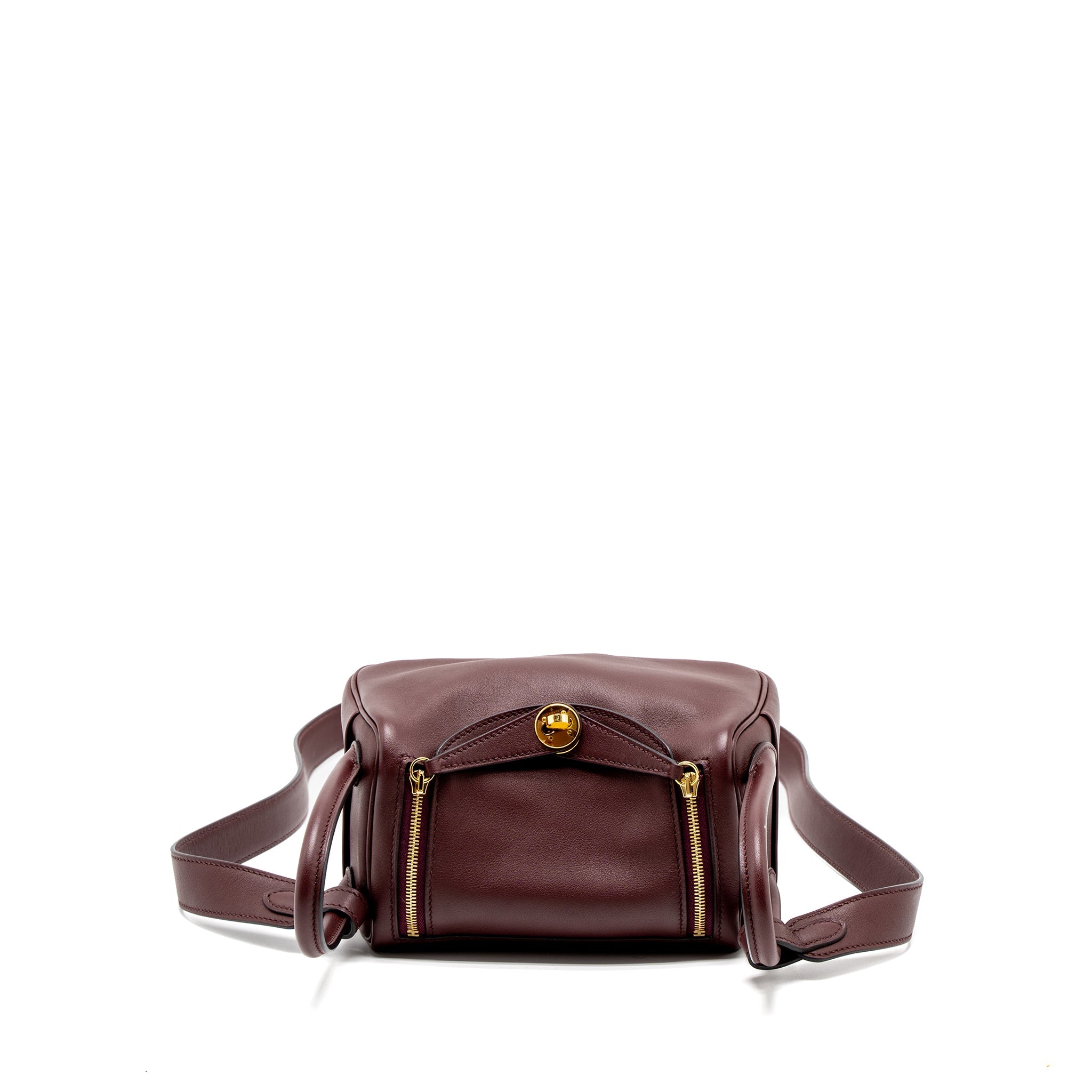 HERMES MINI LINDY SWIFT BORDEAUX GHW