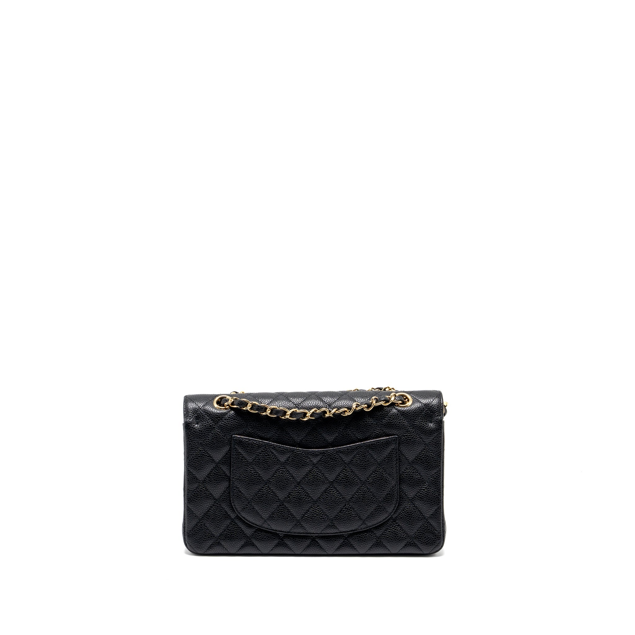 CHANEL MEDIUM CLASSIC DOUBLE FLAP BAG CAVIAR BLACK GHW